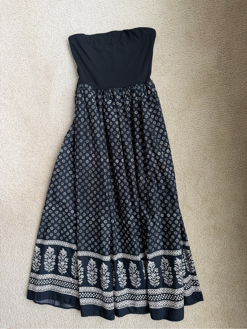 NWT Jcrew strapless mixy dress in block print - Picture 5 of 7